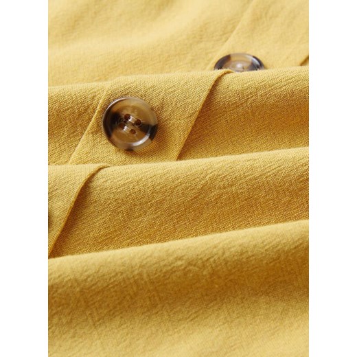 Sandbella sukienka mini żółta z dekoltem w serek na co dzień 