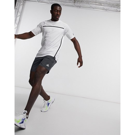 adidas Training – Biały T-shirt z ozdobnymi paskami L Asos Poland
