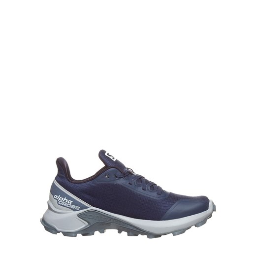 Buty sportowe damskie Salomon dla biegaczy granatowe wiązane bez wzorów gore-tex 