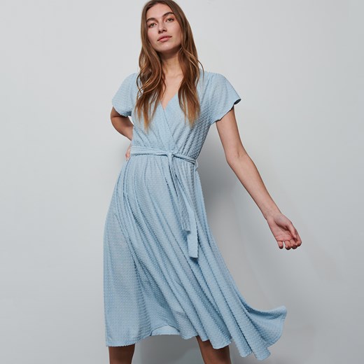 Reserved - Kopertowa sukienka - Niebieski Reserved XS promocja Reserved