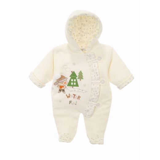 Beżowa odzież dla niemowląt Sofija na zimę z bawełny 