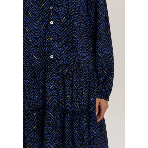 Czarno-Niebieska Sukienka Cragblossom Renee L promocja Renee odzież