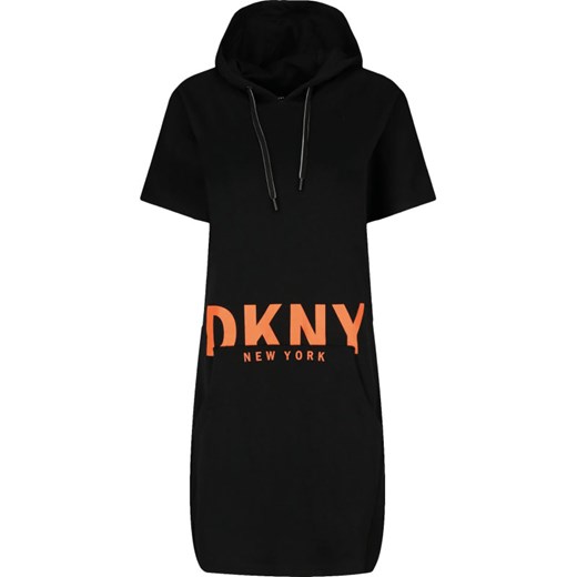 DKNY sukienka z napisami mini 