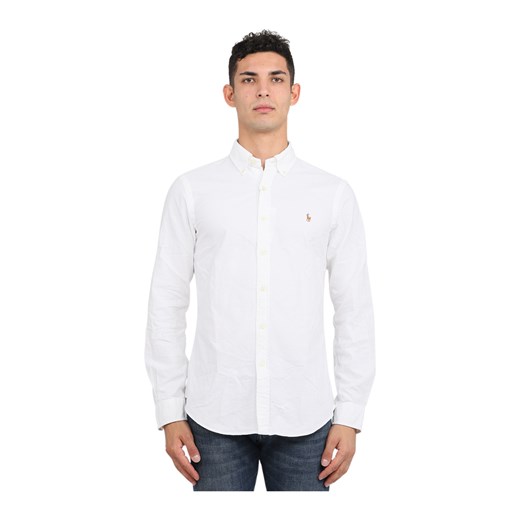 Biała koszula męska Polo Ralph Lauren z długimi rękawami 