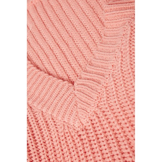 Karen By Simonsen sweter damski bez wzorów różowy 