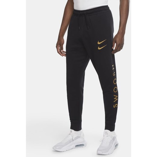 Spodnie męskie Nike Sportswear Swoosh - Czerń Nike M okazyjna cena Nike poland