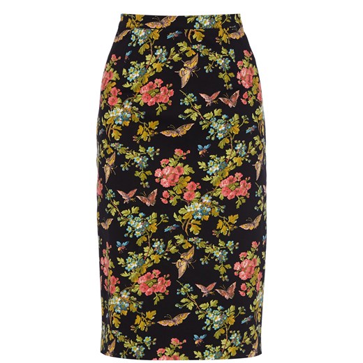 Butterfly Blossom Print Skirt oasis brazowy motyle