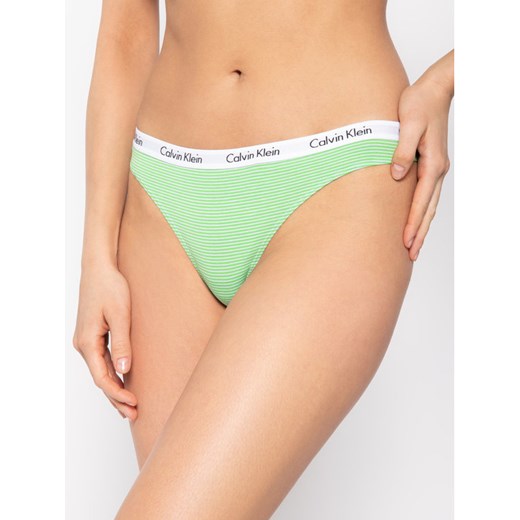 Calvin Klein Underwear Stringi 0000D1617E Zielony Calvin Klein Underwear L okazja MODIVO
