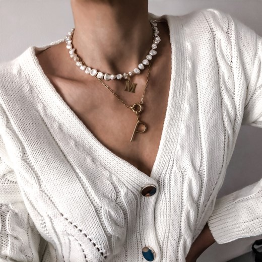 Naszyjnik z perełek ze srebrnymi kuleczkami Perlove okazyjna cena Biżuteria-Perlove
