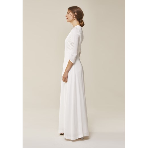 Sukienka biała Ivy & Oak maxi elegancka z długim rękawem 