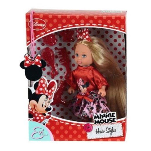 Evi Minnie Mouse długie włosy pewex czerwony Akcesoria