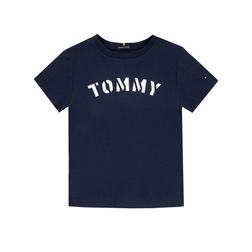 TOMMY HILFIGER T-Shirt Essential Graphic Tee KB0KB05427 M Granatowy Regular Fit Tommy Hilfiger 4 okazja MODIVO