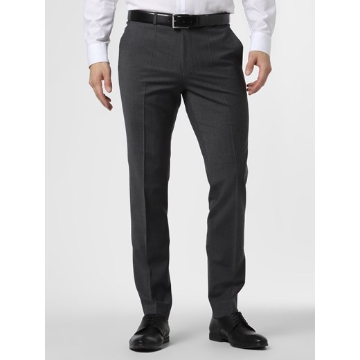 HUGO Męskie spodnie od garnituru modułowego Mężczyźni Super Slim Fit antracytowy jednolity ze sklepu vangraaf w kategorii Spodnie męskie - zdjęcie 99529821