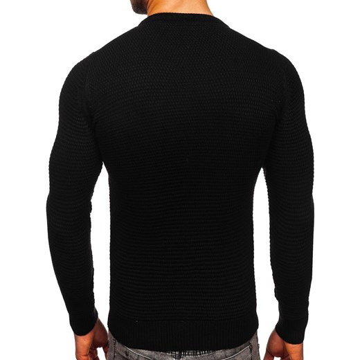 Czarny sweter męski Denley 4604 M promocja Denley