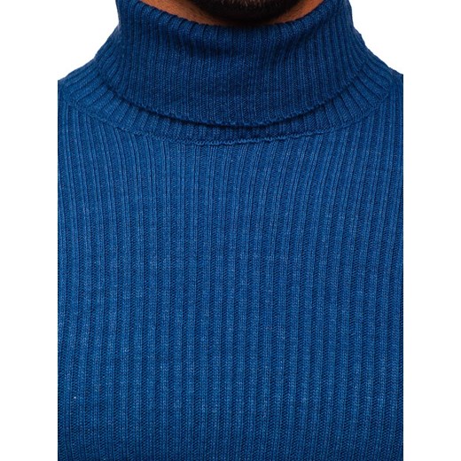 Niebieski sweter męski golf Denley 4607 L Denley promocja