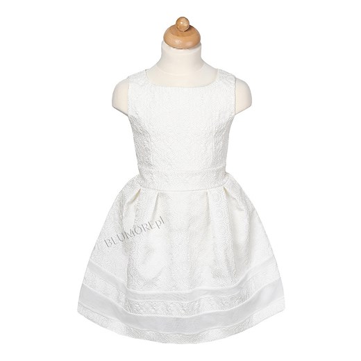 Prześliczna sukienka wizytowa ecru 110 - 152 Julka blumore-pl bialy elegancki