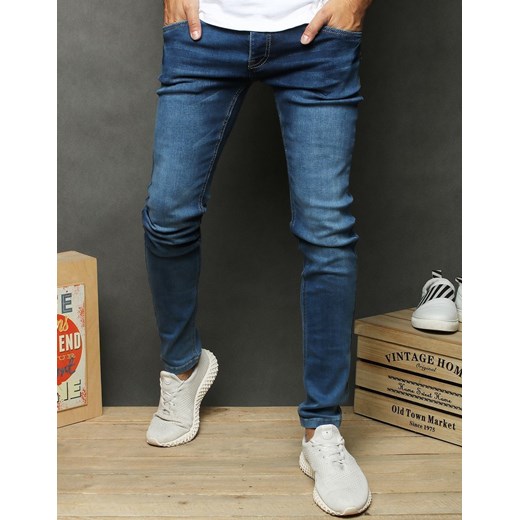 Spodnie męskie jeansowe niebieskie UX2658 Dstreet 28 okazyjna cena DSTREET