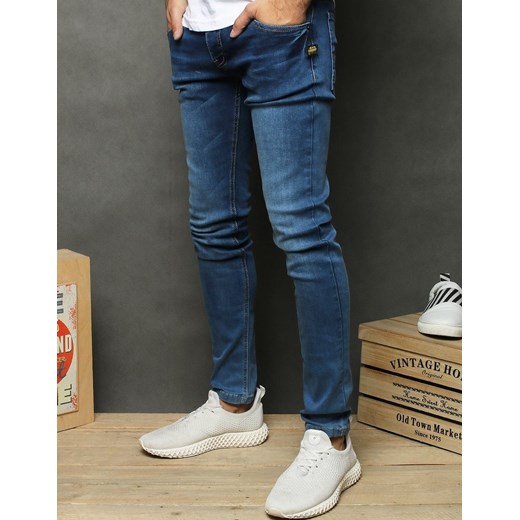 Spodnie męskie jeansowe niebieskie UX2658 Dstreet 34 okazyjna cena DSTREET