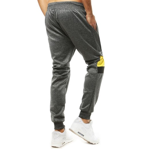 Spodnie męskie dresowe joggery ciemnoszare UX2703 Dstreet M DSTREET promocja