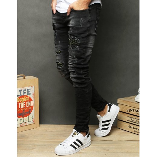 Spodnie męskie jeansowe ciemnoszare UX2661 Dstreet 32 wyprzedaż DSTREET