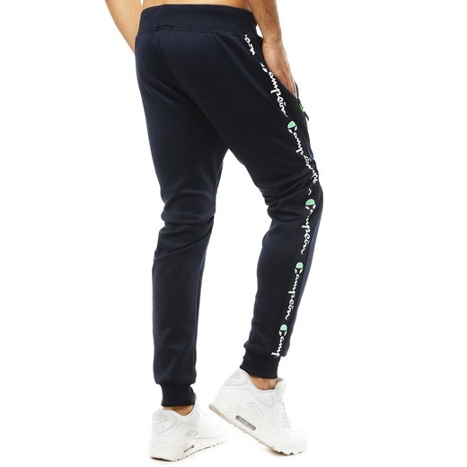 Spodnie męskie dresowe joggery granatowe UX2700 Dstreet XXL promocja DSTREET