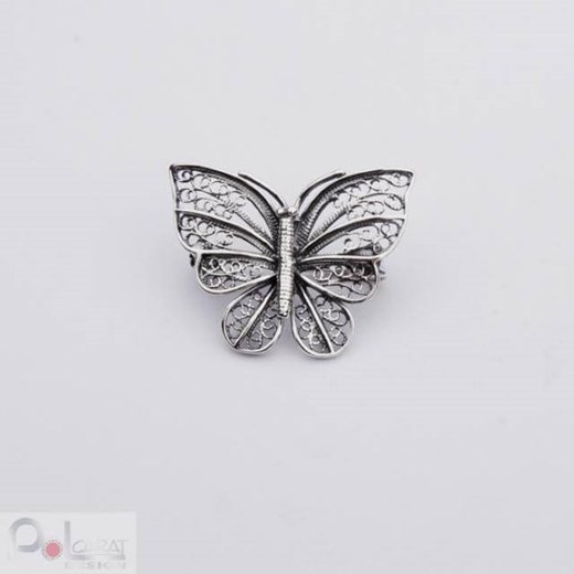 Broszka srebro oksydowane B 02 Polcarat Design Polcarat Design