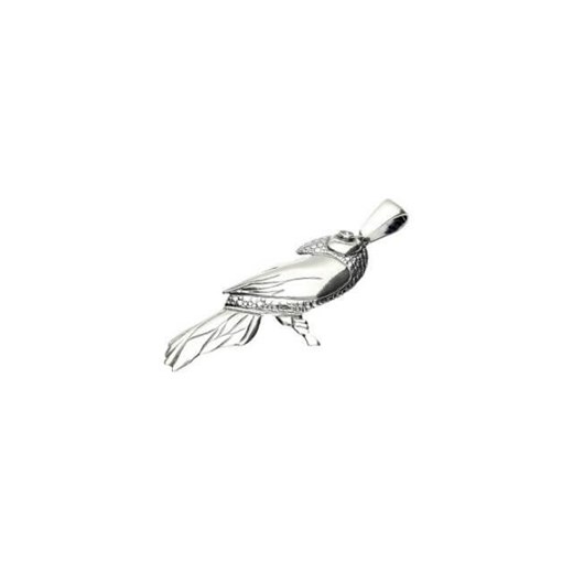 Srebrny wisiorek z kryształem Swarovskiego Papuga W 1249 Polcarat Design  Polcarat Design