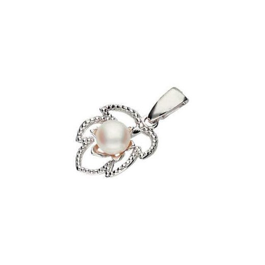 Srebrny wisiorek z perłą hodowlaną W 1956 perła Polcarat Design  Polcarat Design