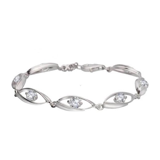 Srebrna bransoletka z cyrkoniami L 2011 Polcarat Design Polcarat Design