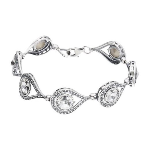 Srebrna bransoletka z kryształami Swarovskiego L 1827 Crystal Polcarat Design  Polcarat Design