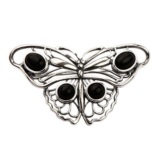 Srebrna broszka B 123 Onyks Polcarat Design Polcarat Design