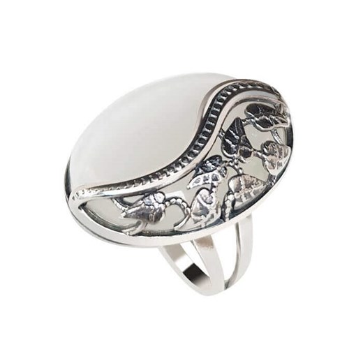 Srebrny oksydowany pierścionek  PK 1716 kocie oko Polcarat Design 14 / 17,00 mm Polcarat Design