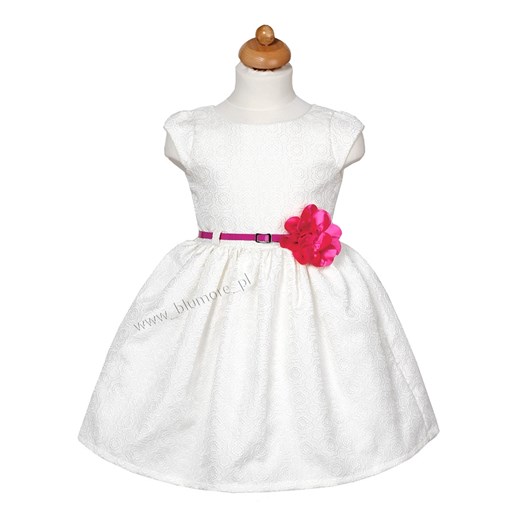 Zjawiskowa haftowana sukienka na wesele 74 - 158 Melissa blumore-pl bialy bawełniane