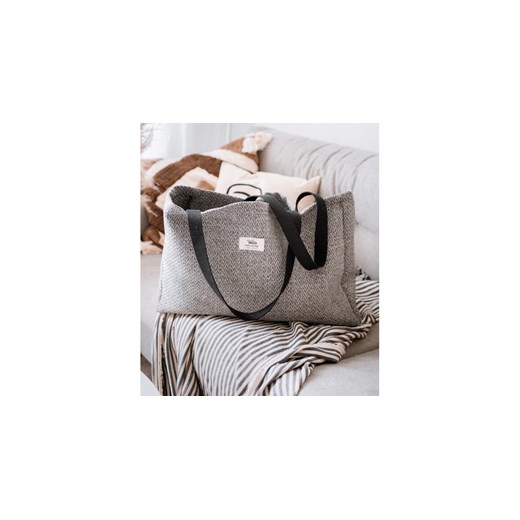 ALL-IN BAG, tkaninowa torba na WSZYSTKO, szara Mebags duża, mieszcząca A4 me&BAGS