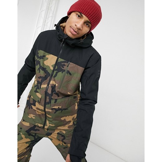 Billabong – All Day – Zielona kurtka narciarska we wzór moro-Zielony Billabong XL Asos Poland