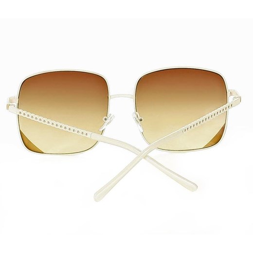 Kwadratowe okulary przeciwsłoneczne MAZZINI VINTAGE STYLE biały Looks Style Eyewaer uniwersalny Verostilo