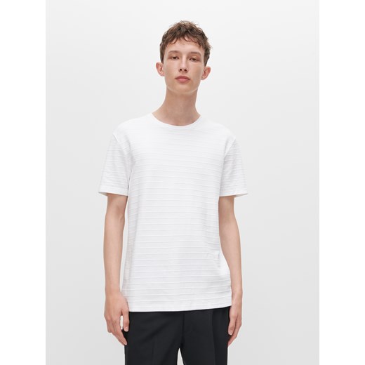 Reserved - T-shirt ze strukturalnej dzianiny - Biały Reserved L Reserved