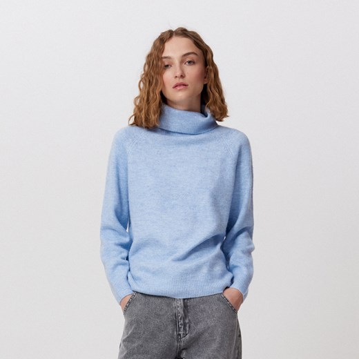 Cropp - Sweter z golfem - Niebieski Cropp L Cropp