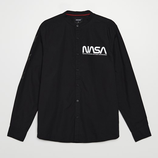 Cropp - Koszula ze stójką NASA - Czarny Cropp XS Cropp