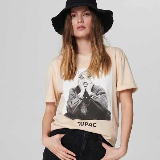 Cropp - Koszulka oversize Tupac - Cropp L promocja Cropp
