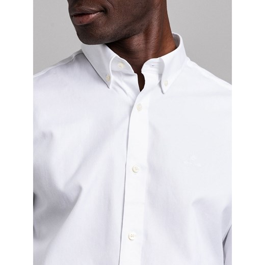 Koszula męska biała Gant bez wzorów 