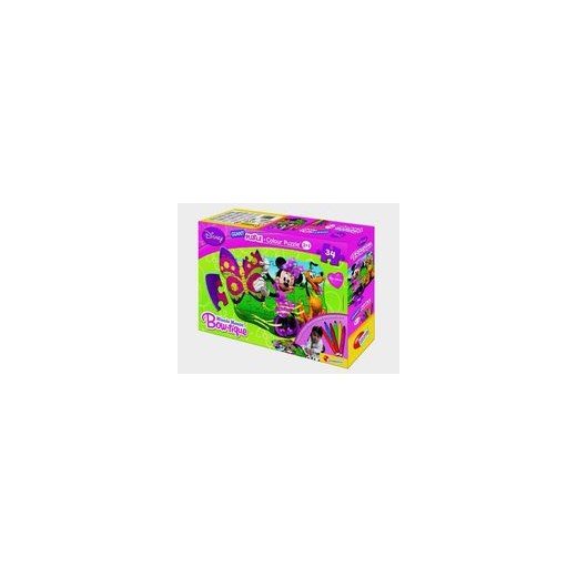 Minnie Mouse Giant Puzzle dwustronne + mazaki pewex rozowy dwustronne