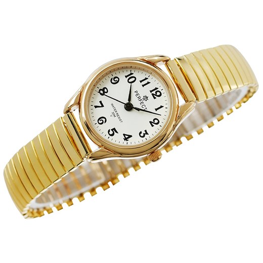 zegarek damski perfect x075g-1 stretch złoty Moda Dla Ciebie