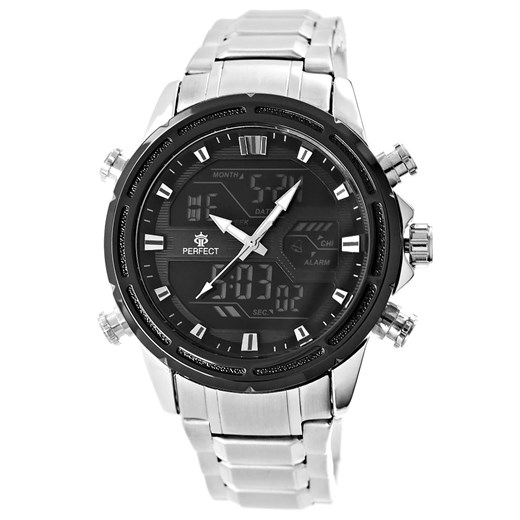 zegarek męski perfect a8027-2 dual time iluminacja Moda Dla Ciebie