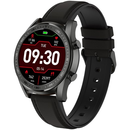 zegarek męski smartwatch rubicon rnce43 black 2 skóra/silikon Moda Dla Ciebie