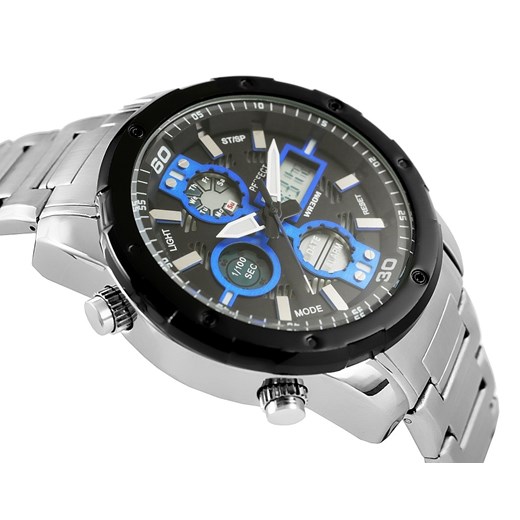 zegarek męski perfect a8026b-3 dual time iluminacja i fluorescencja Moda Dla Ciebie