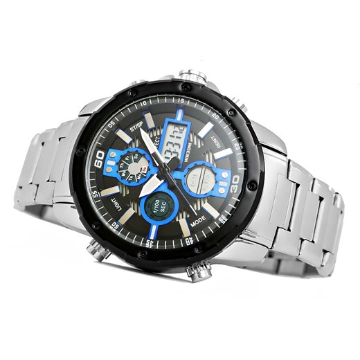 zegarek męski perfect a8026b-3 dual time iluminacja i fluorescencja Moda Dla Ciebie