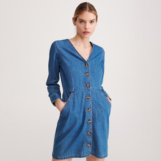 Reserved - Jeansowa sukienka - Niebieski Reserved 36 Reserved