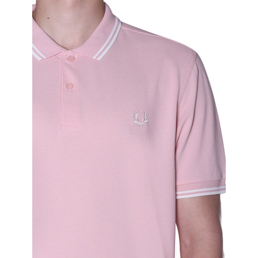 T-shirt męski Fred Perry różowy z krótkim rękawem 