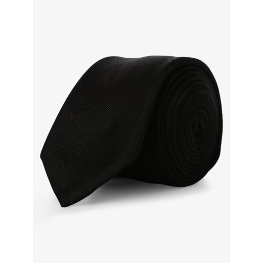 BOSS - Krawat jedwabny męski, czarny ONE SIZE vangraaf